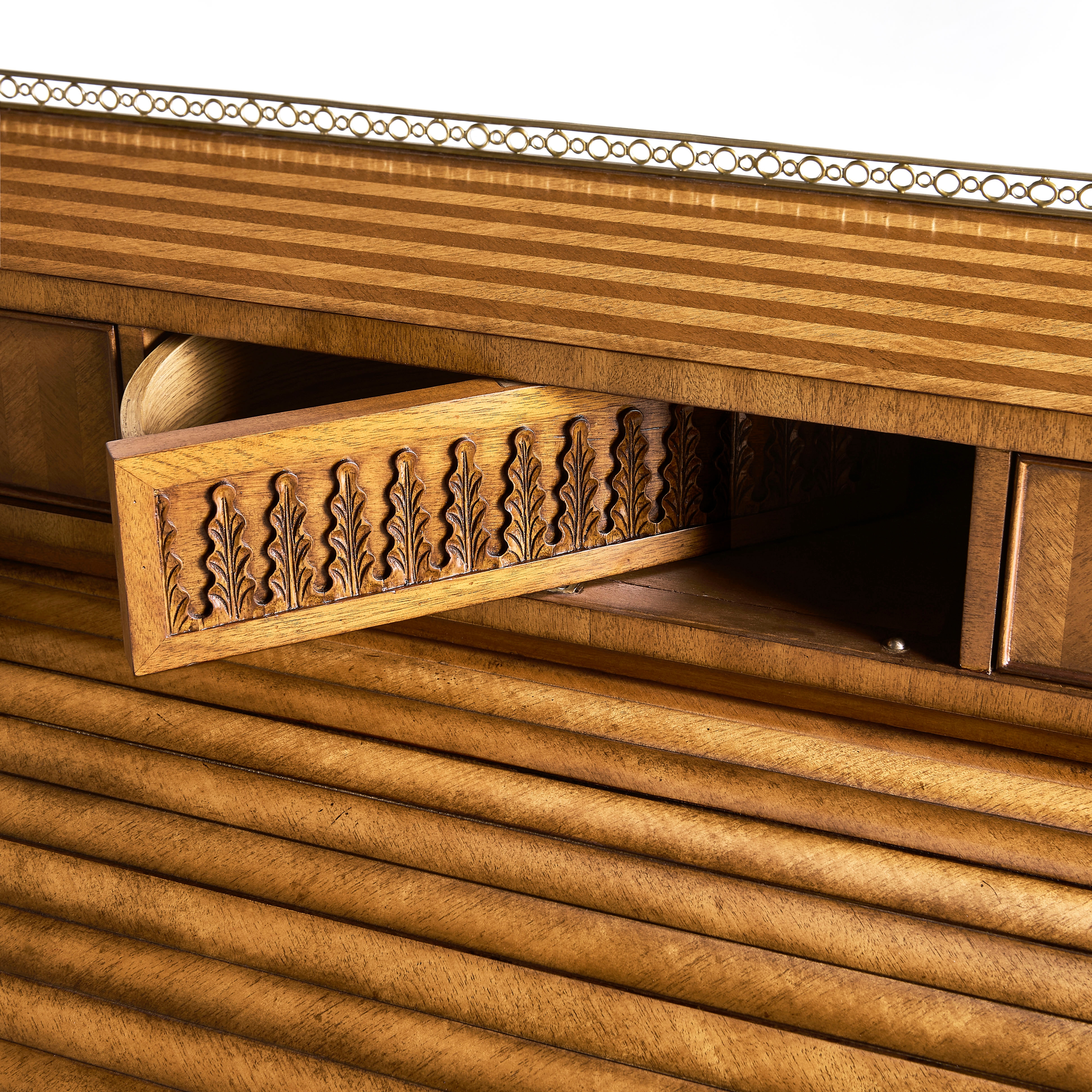 Jonathan Charles JC Traditional Satinwood Roll Top Desk