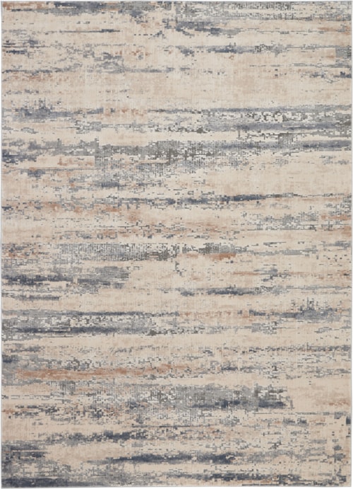 9'3" x 12'9" Beige/Grey Rectangle Rug