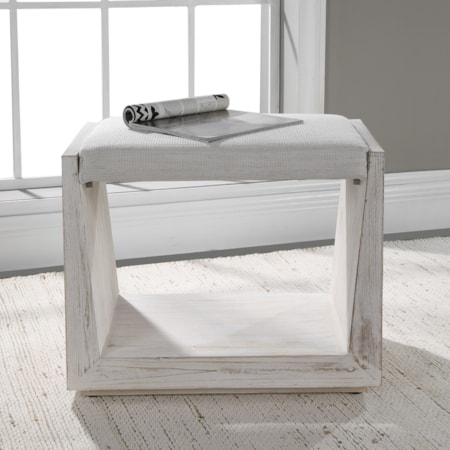 Cabana White Small Bench