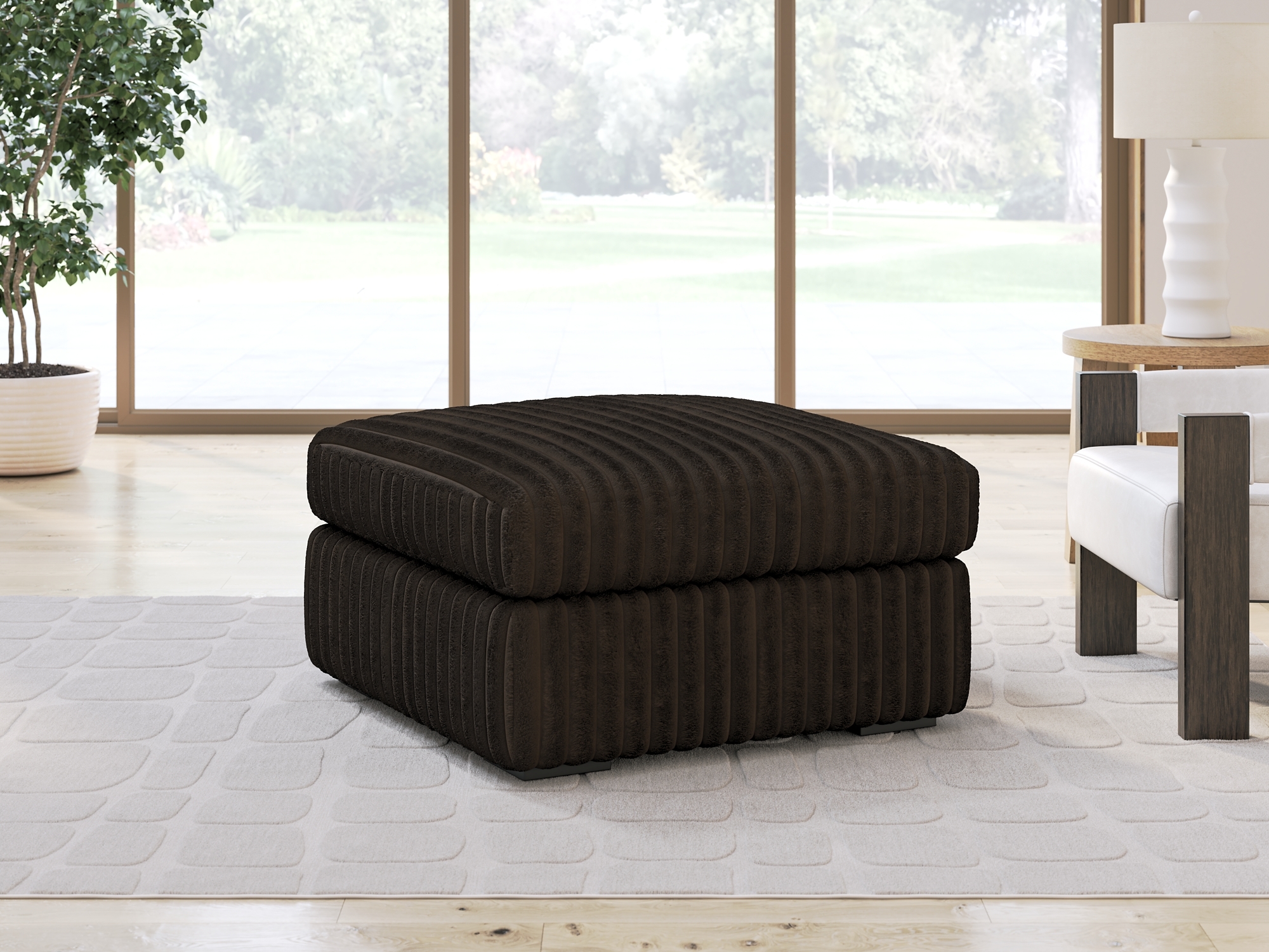 Signature Design by Ashley Midnight-Madness 4-Piece Sectional & Oversized Accent Ottoman