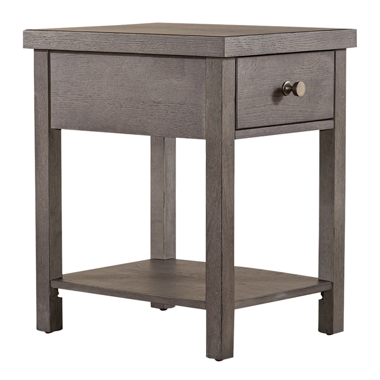 Liberty Furniture Modern Farmhouse Drawer Chair Side Table