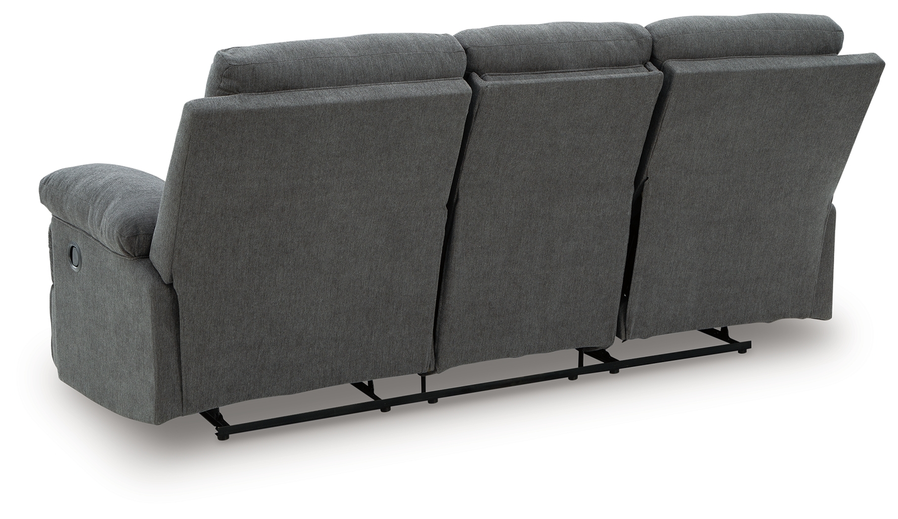 Signature Design by Ashley Side-Swipe Rec Sofa W/ Drop Down Table