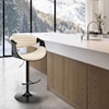 Armen Living Gionni Upholstered Swivel Bar Stool