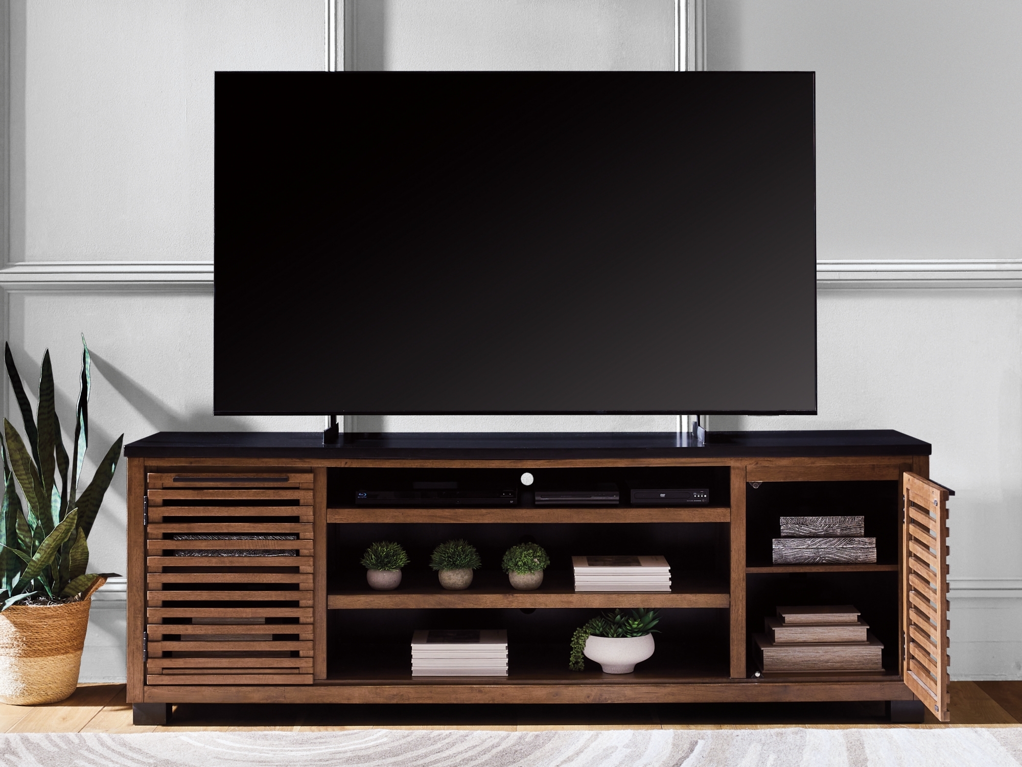 Signature Design by Ashley Kallari XL TV Stand W/ Fireplace Option