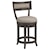 Artistica Cohesion Apertif Upholstered Swivel Counter Stool with Nailheads