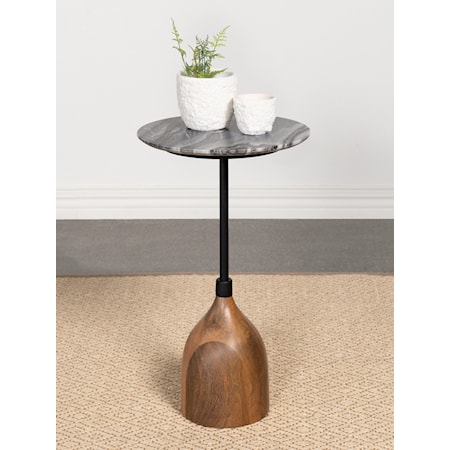 Ophelia Marble Top Accent Side Table