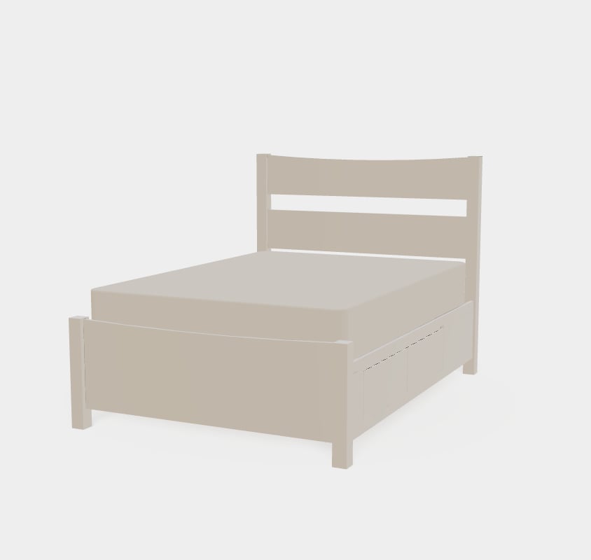 Full Right Drawerside Plank Bed