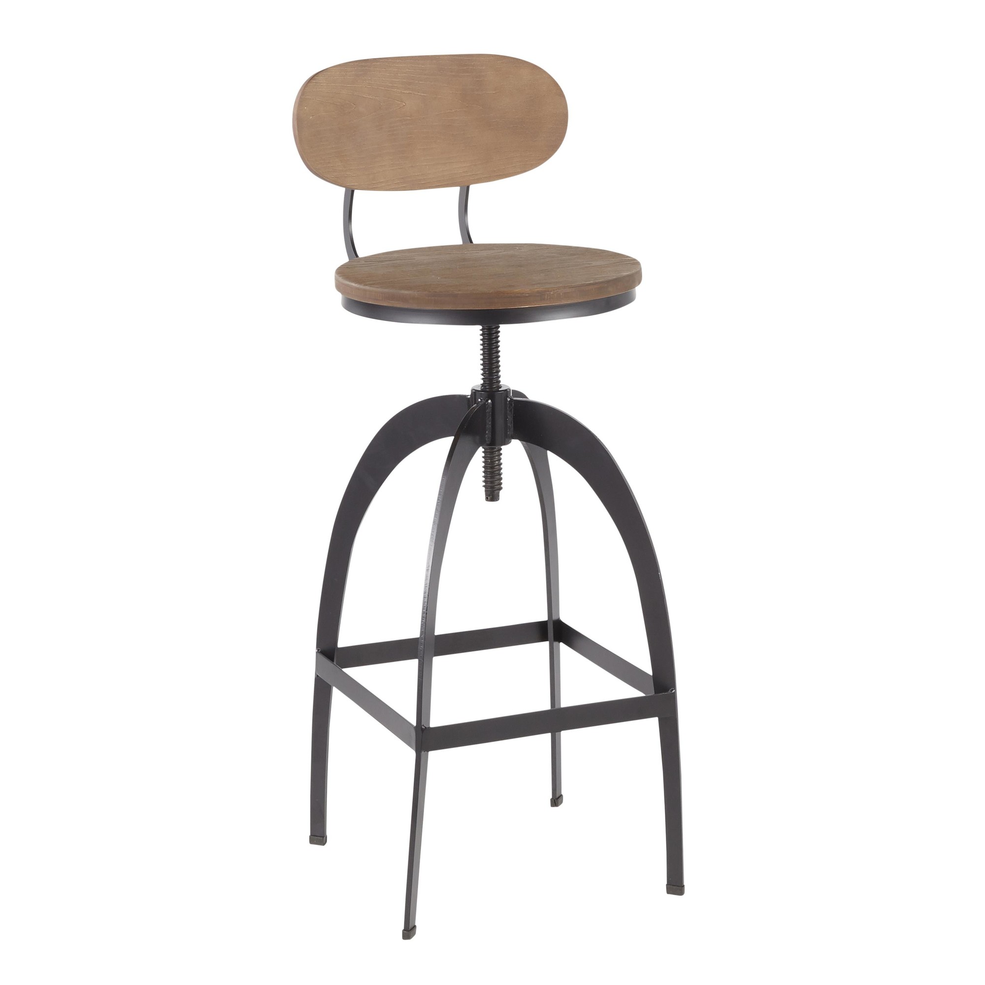 threshold dakota adjustable barstool with back