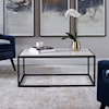 Uttermost Vola Vola Modern White Marble Coffee Table