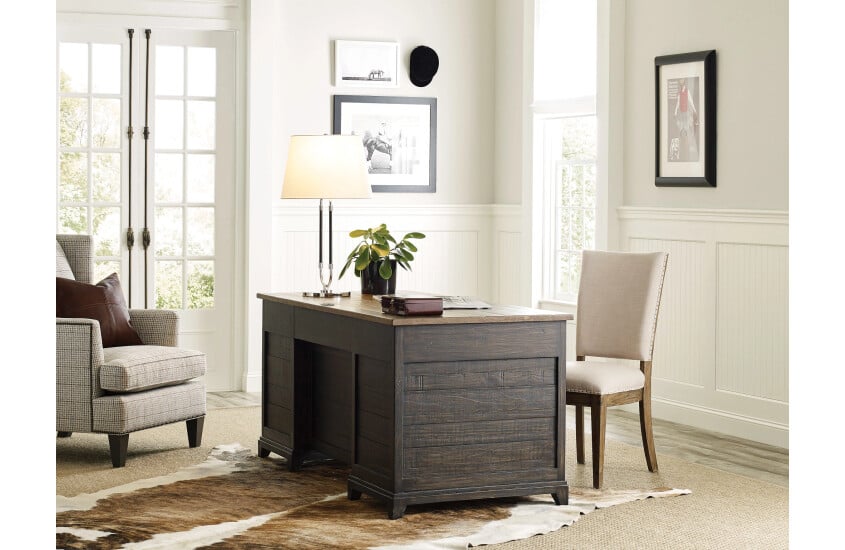 Kincaid Furniture Plank Road 706941C Traditional Rustic Executive Desk