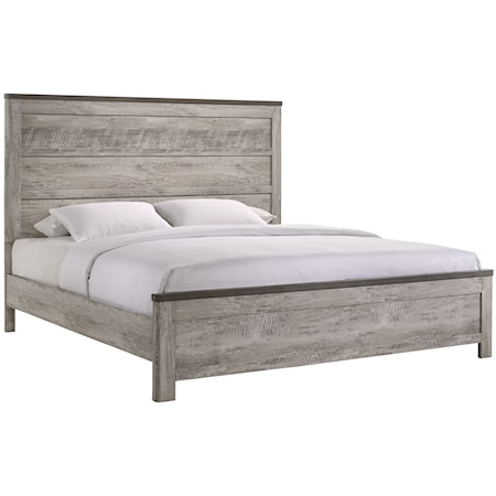 Contemporary Cottage King Panel Bed