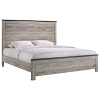 Contemporary Cottage King Panel Bed