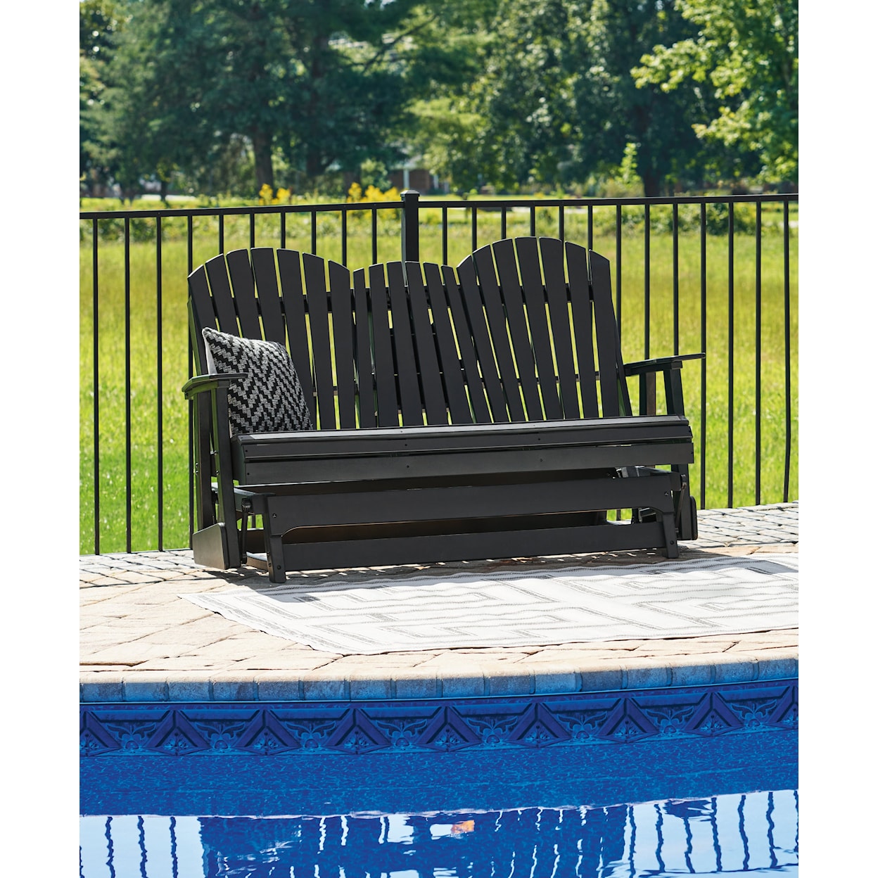 Ashley Signature Design Hyland wave Outdoor Glider Loveseat