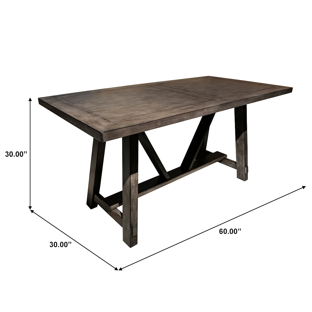 Accentrics Home Accents Trestle Style Dining Table