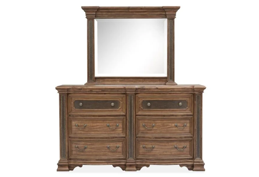 Lariat Bedroom Dresser & Mirror Set by Magnussen Home at Royal Furniture