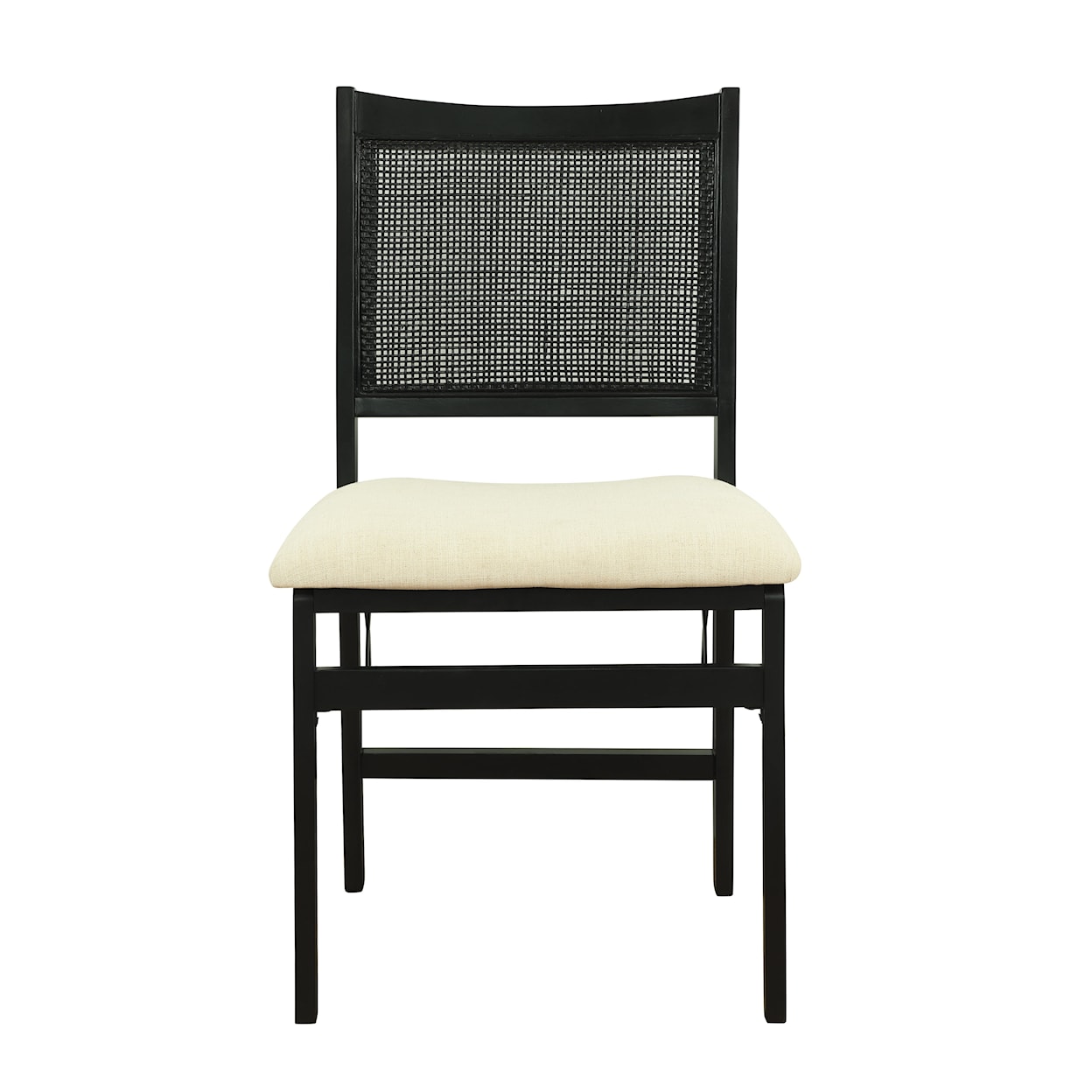 Powell Bauer Upholstered Cane Folding Chair