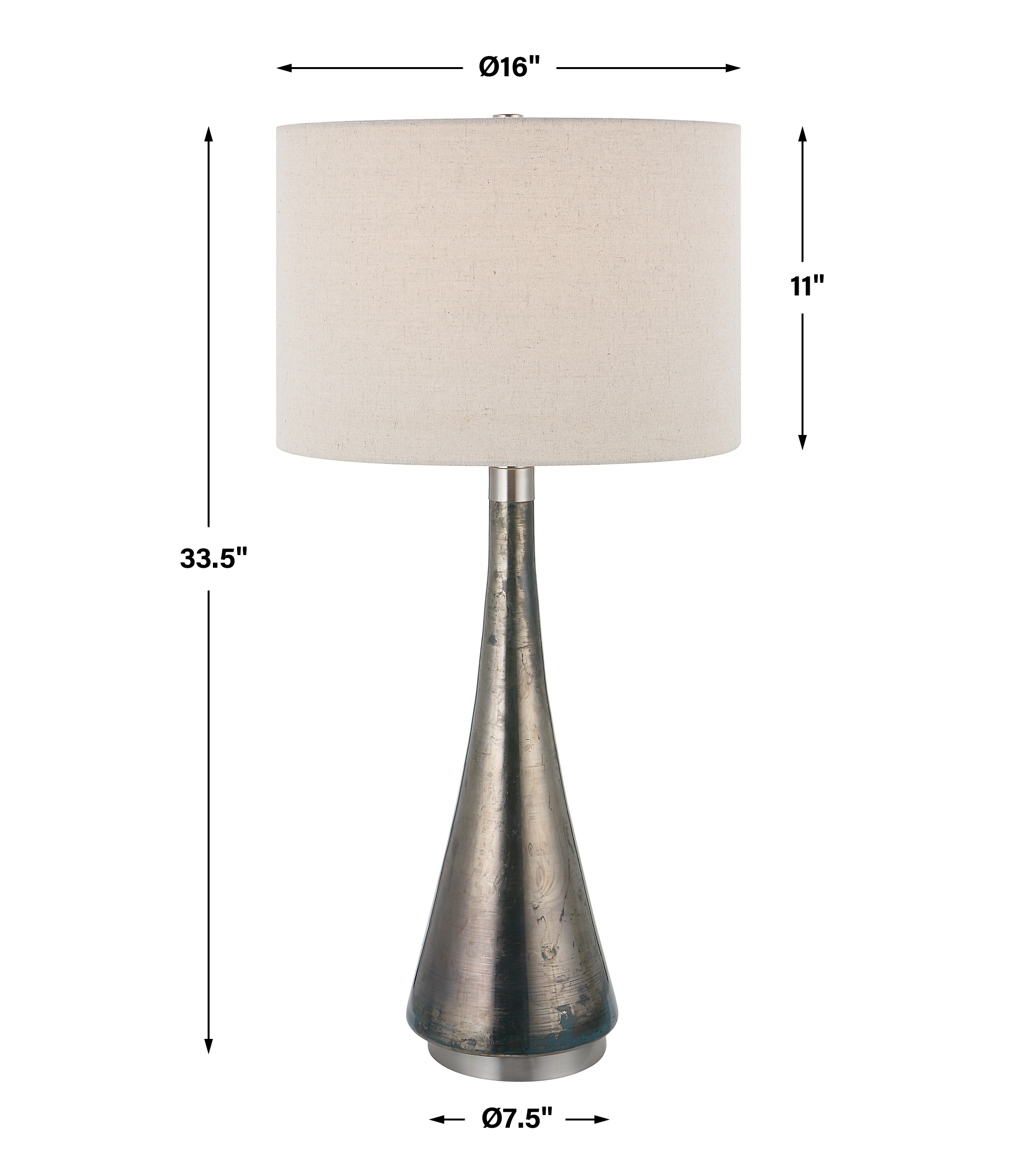 Uttermost Contour Contour Metallic Glass Table Lamp