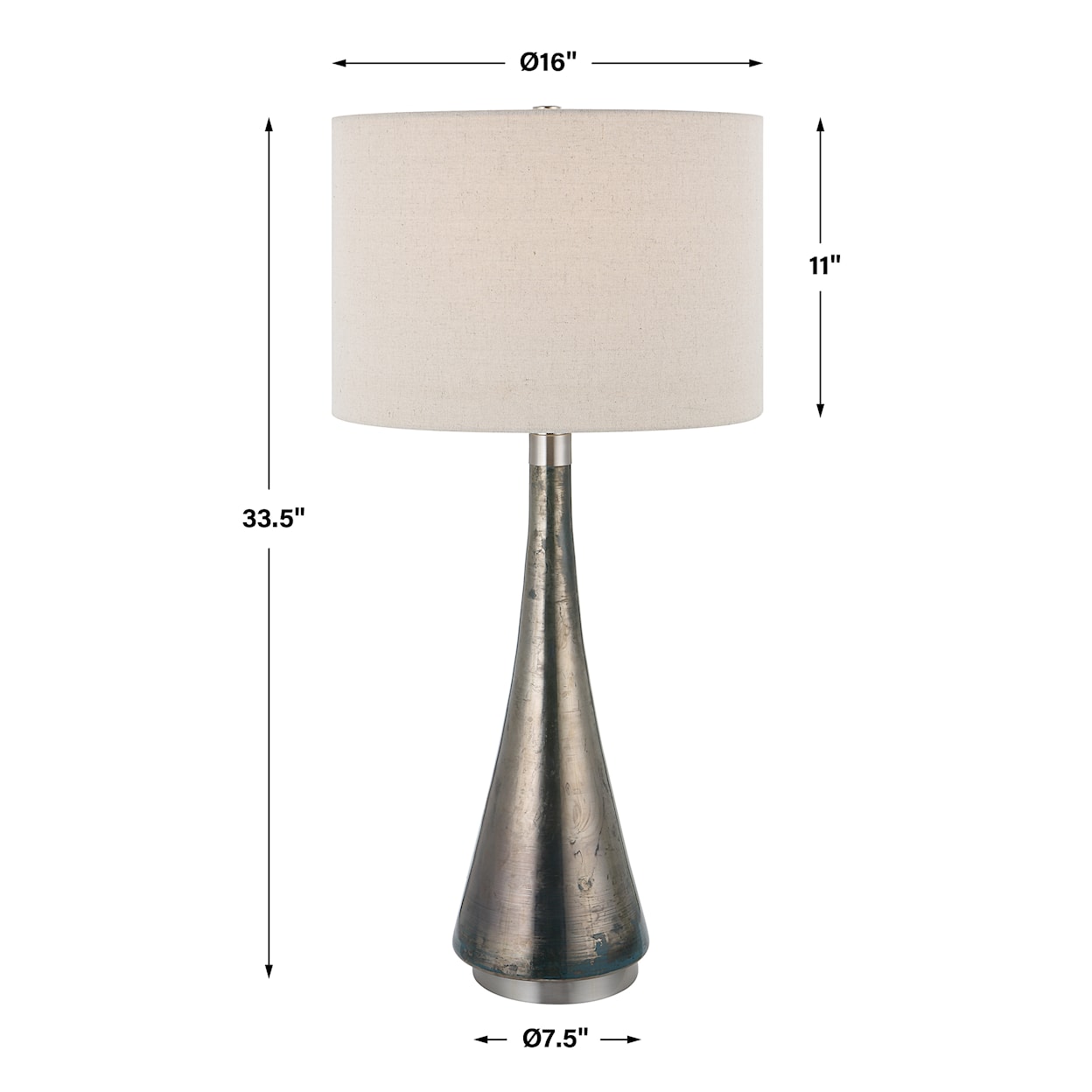Uttermost Contour Contour Metallic Glass Table Lamp