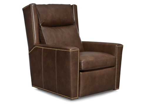 Transitional Swivel Recliner with Track Arms