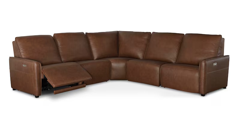 Bassett Everett Everett Leather Reclining Sectional