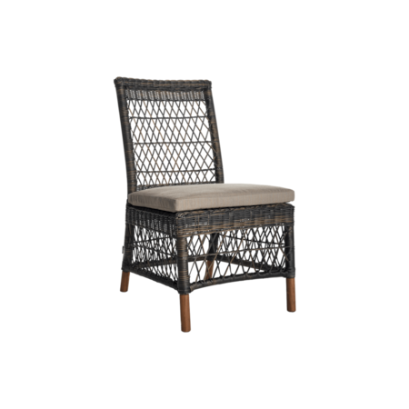Wicker Dining Side Chair w/Seat Cushion
