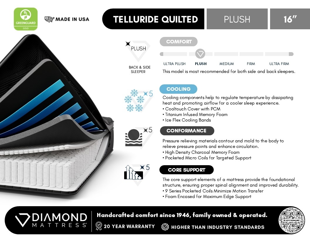 TXL Telluride Quilted Hybrid Mattress