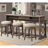 Parker House Sundance Everywhere Console with 3 Stools