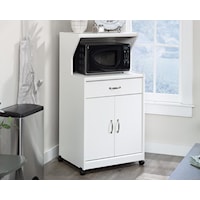 Transitional 2-Door Kitchen Cart with Storage Cabinet