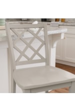 Powell Mayfair Coastal Lattice X-Back Counter Stool