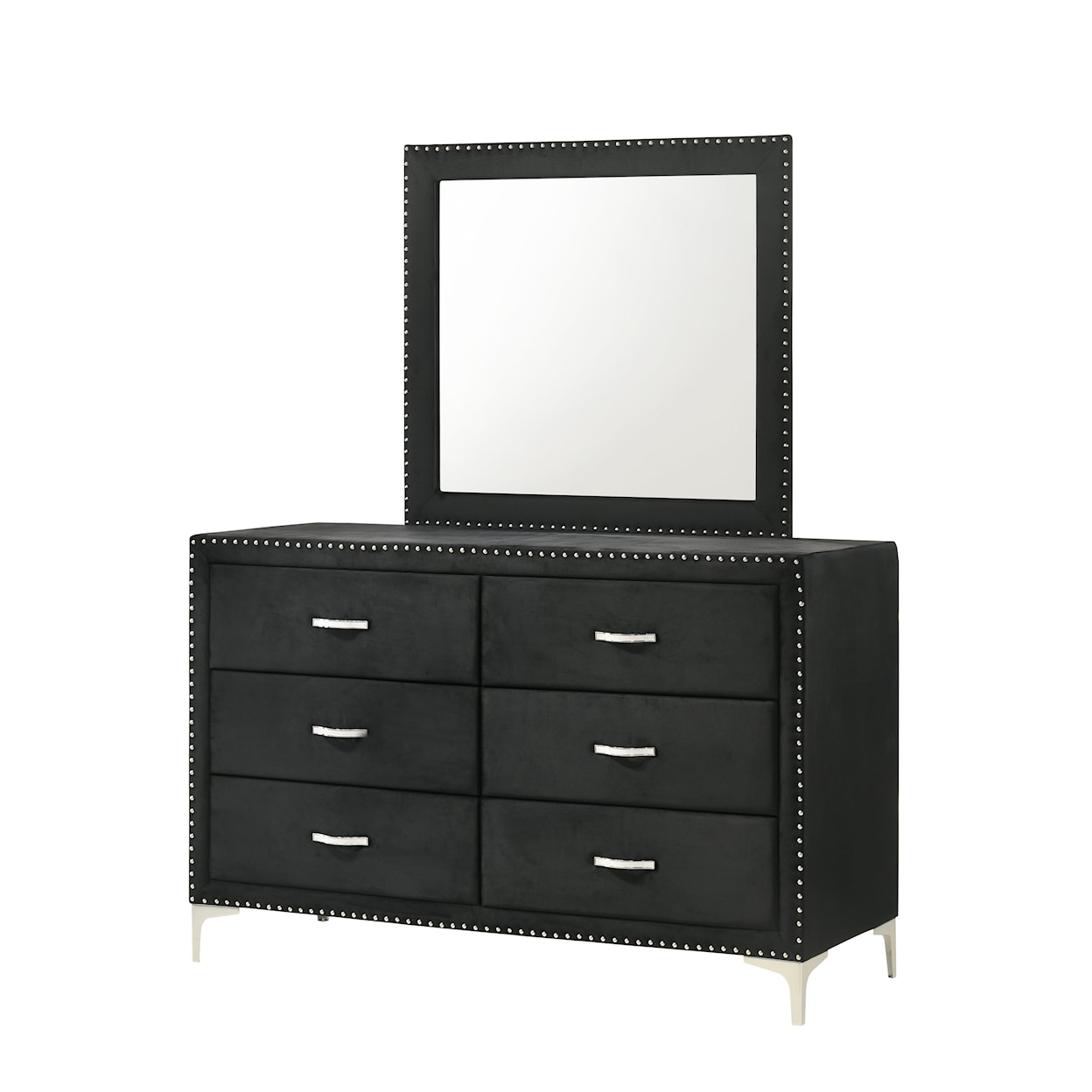 Crown Mark Lucinda 6-Drawer Dresser and Mirror Set