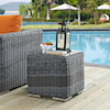 Modway Summon Outdoor Glass Top Side Table