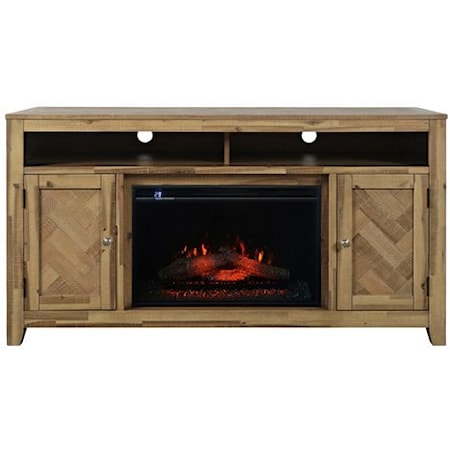 Bryce Media Console with Fireplace