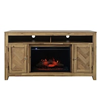 Bryce Media Console with Fireplace