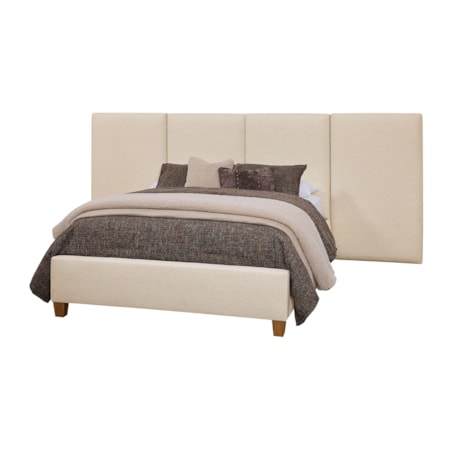 King Upholstered Pier Bed
