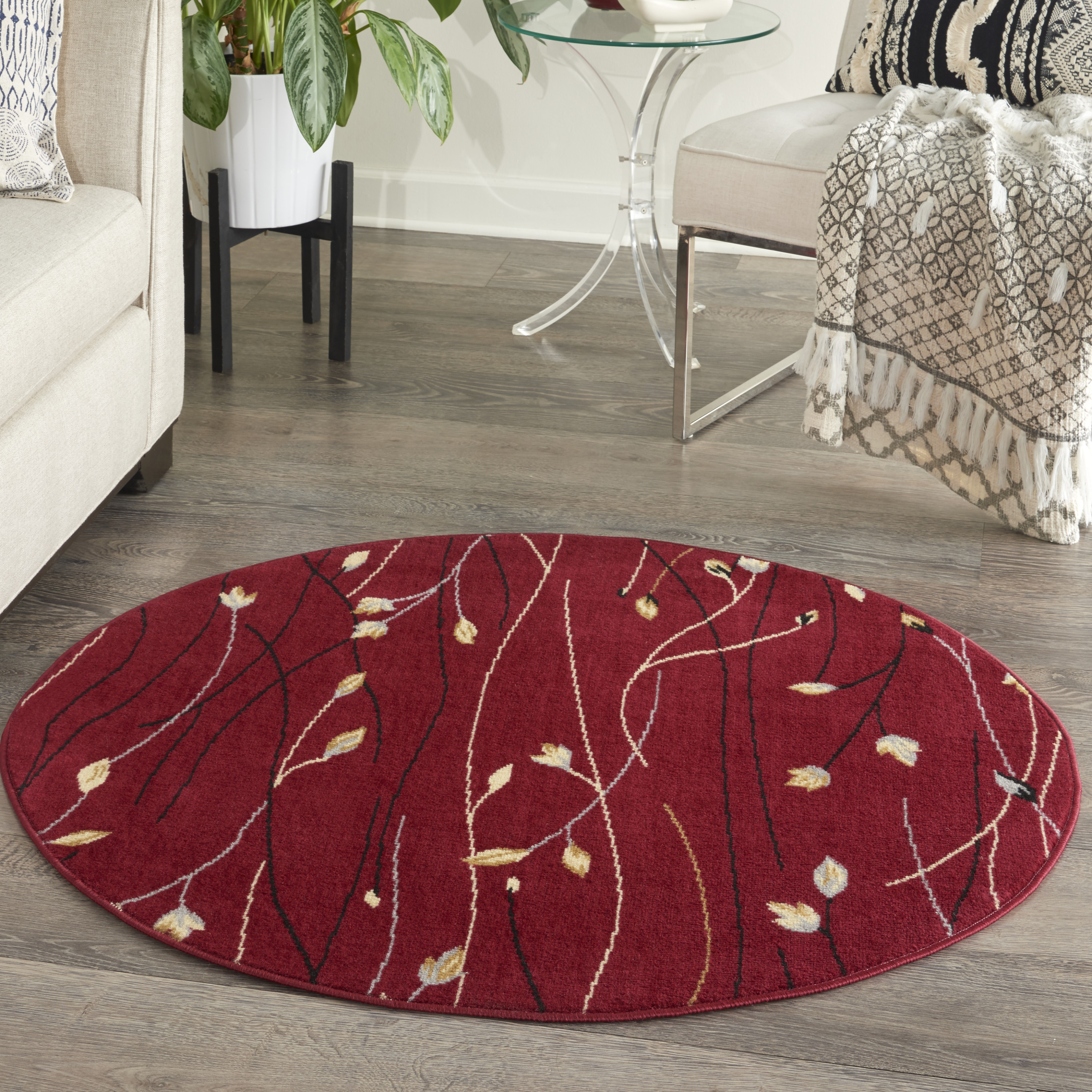 5'3" Round  Rug