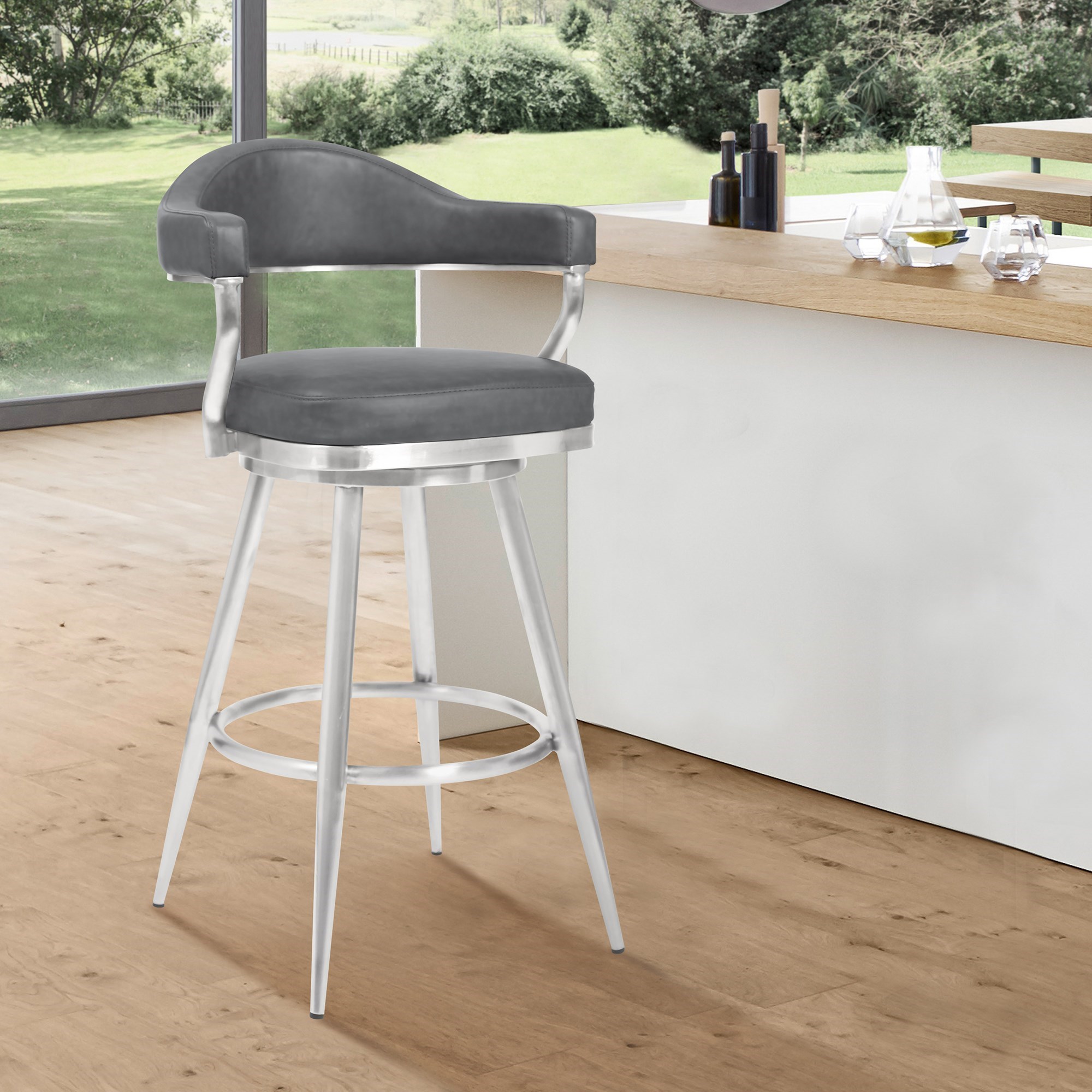 Armen Living Justin 26" Counter-Height Stool