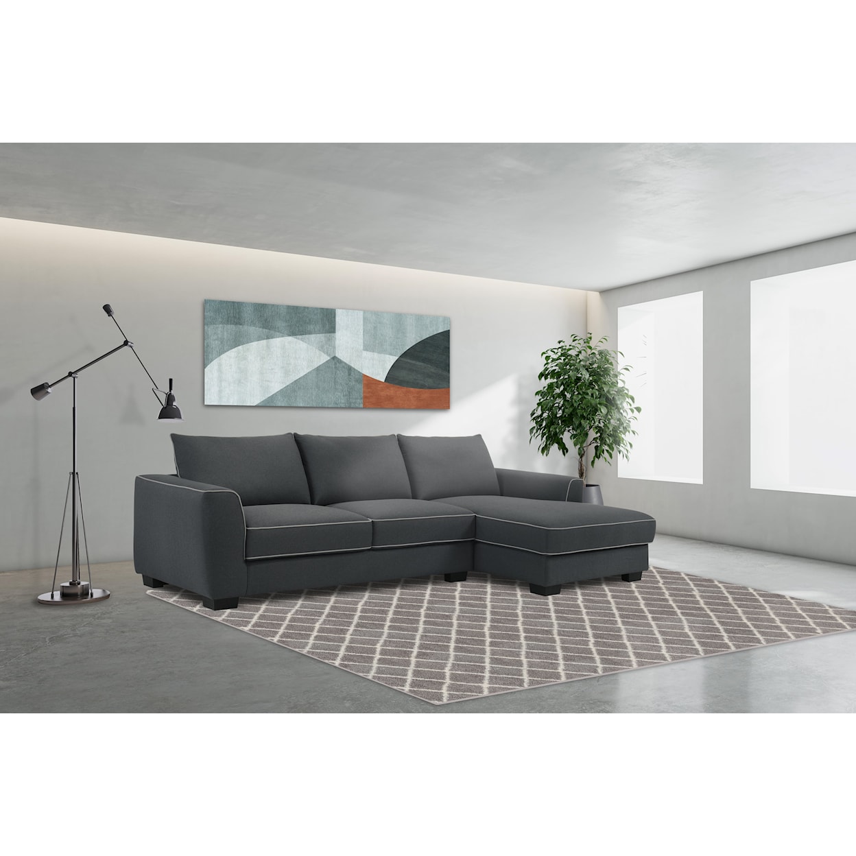 New Classic Portland Sectional Sofa Chaise
