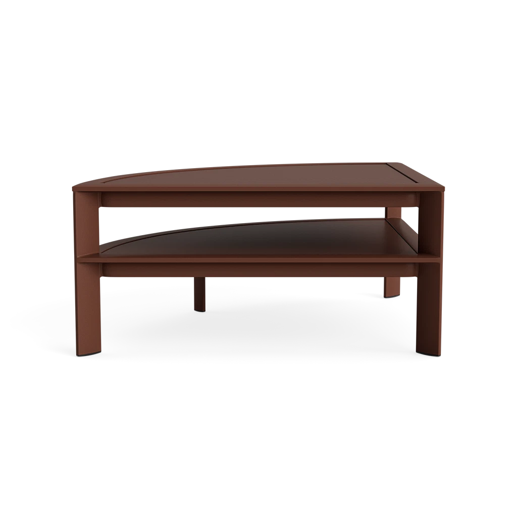 Modern 35" Aluminum Quarter Side Table