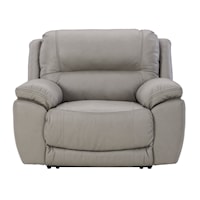 Leather Match Power Recliner with Power Headrest