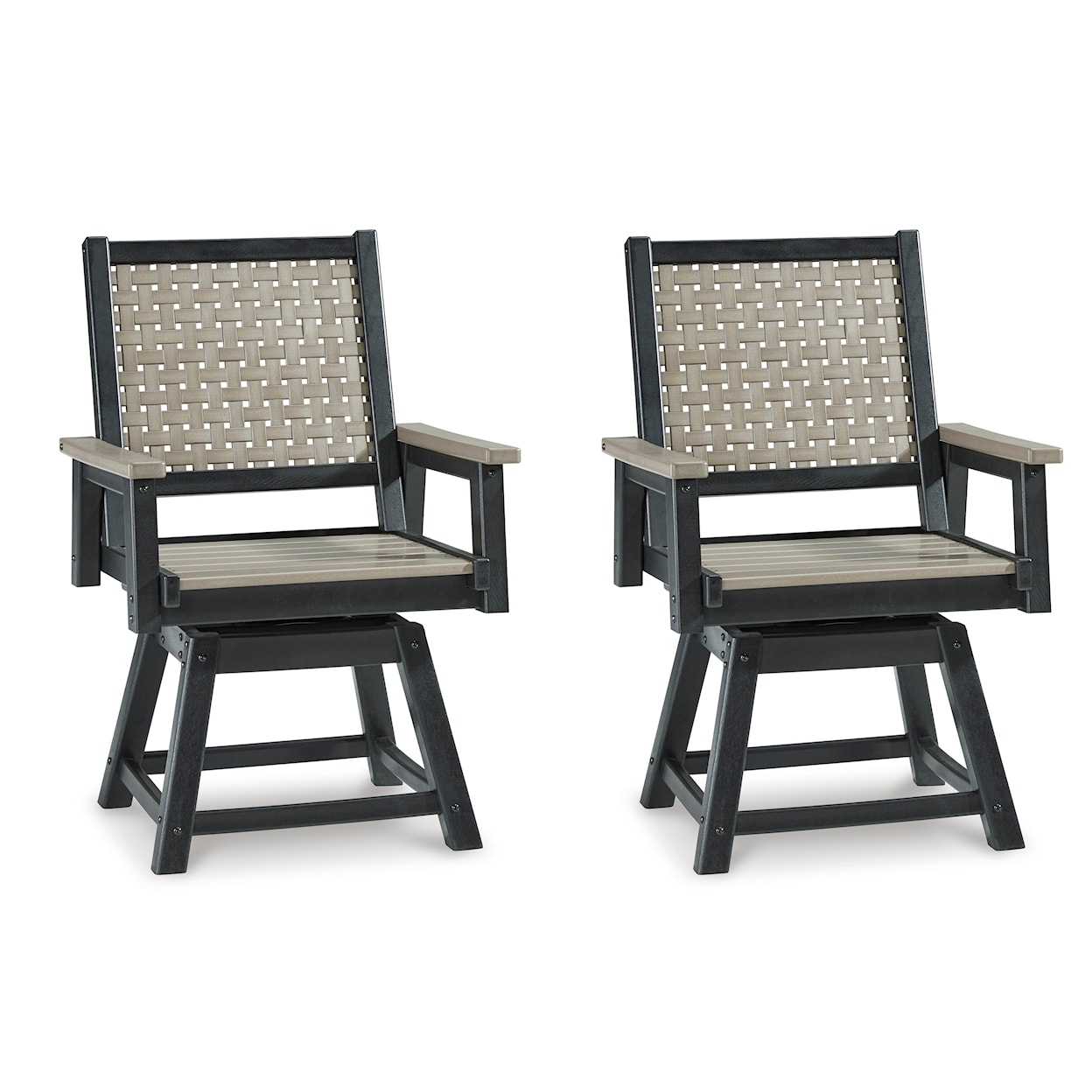 Signature Design by Ashley Mount Valley Outdoor Swivel Chair (Set of 2)