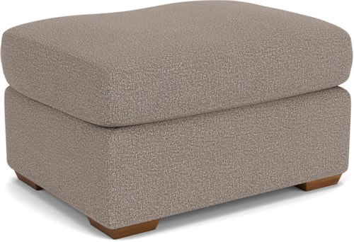 Casual Ottoman with Block Feet