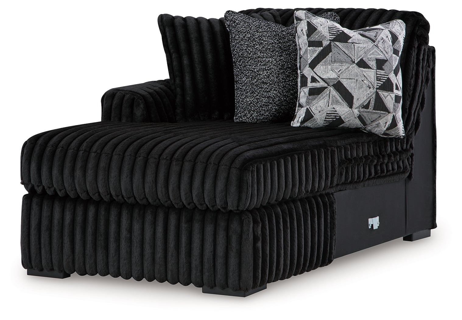 Signature Design by Ashley Midnight-Madness Sectional With Double Chaise And Ottoman