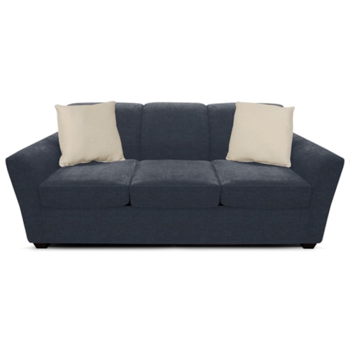 Transitional Sofa with Flared Half-Moon Arms