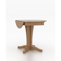 Customizable Drop Leaf Counter Height Table with Pedestal