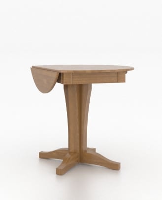 Customizable Drop Leaf Counter Height Table with Pedestal