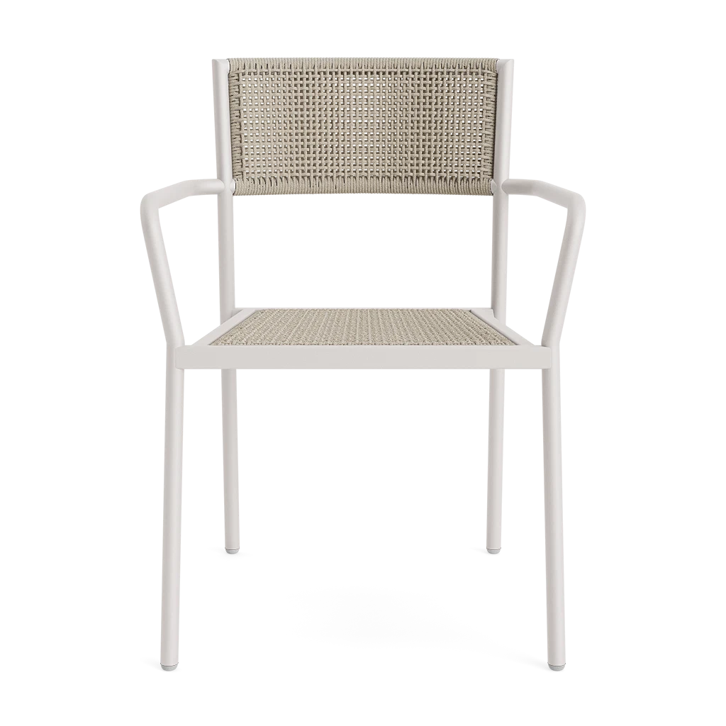 Woven Stacking Dining Arm Chair