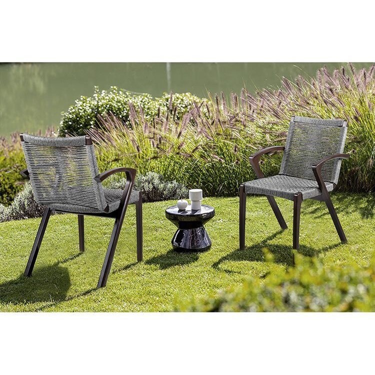 Armen Living Brielle Outdoor Patio Dining Chair - Set of 2