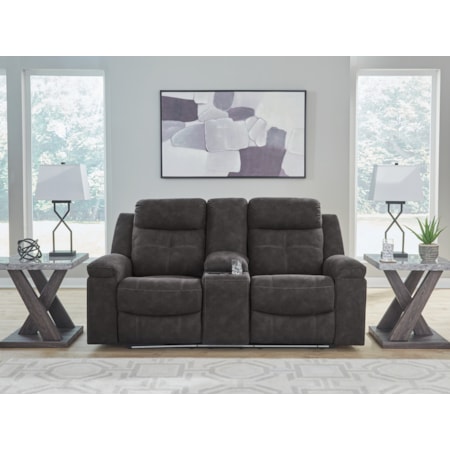 Dbl Rec Loveseat W/Console