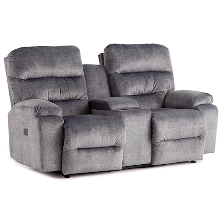 Space Saver Reclining Console Loveseat