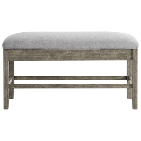 Upholstered Counter-Height Storage Bench